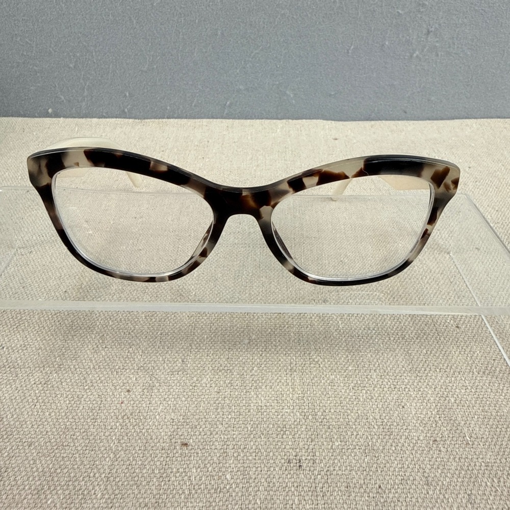 Prada VPR 29R Tortoise & Cream Eyeglass Frames 54-17-140 Italy AS-IS - Picture 4 of 10